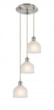 Innovations Lighting 113B-3P-SN-G411 - Dayton - 3 Light - 12 inch - Brushed Satin Nickel - Cord Hung - Multi Pendant