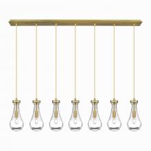 Innovations Lighting 127-451-1P-BB-G451-5CL - Owego - 7 Light - 49 inch - Brushed Brass - Linear Pendant