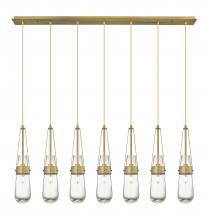 Innovations Lighting 127-452-1P-BB-G452-4CL - Milan - 7 Light - 48 inch - Brushed Brass - Linear Pendant