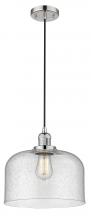 Innovations Lighting 201C-PN-G74-L-LED - Bell - 1 Light - 12 inch - Polished Nickel - Cord hung - Mini Pendant