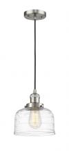 Innovations Lighting 201C-SN-G713 - Bell - 1 Light - 8 inch - Brushed Satin Nickel - Cord hung - Mini Pendant