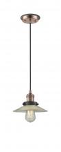 Innovations Lighting 201CBP-ACBK-G2 - Halophane - 1 Light - 9 inch - Antique Copper - Cord hung - Mini Pendant