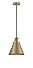 Innovations Lighting 201CSW-BB-M13-BB - Appalachian - 1 Light - 8 inch - Brushed Brass - Cord hung - Mini Pendant