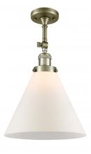 Innovations Lighting 201F-AB-G41-L - Cone - 1 Light - 12 inch - Antique Brass - Semi-Flush Mount