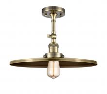 Innovations Lighting 201F-AB-MFR-AB-16 - Railroad - 1 Light - 16 inch - Antique Brass - Semi-Flush Mount