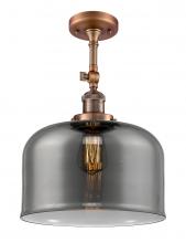 Innovations Lighting 201F-AC-G73-L - Bell - 1 Light - 12 inch - Antique Copper - Semi-Flush Mount