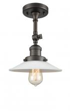 Innovations Lighting 201F-OB-G1 - Halophane - 1 Light - 9 inch - Oil Rubbed Bronze - Semi-Flush Mount