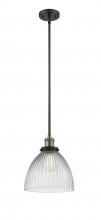 Innovations Lighting 201S-BAB-G222 - Seneca Falls - 1 Light - 10 inch - Black Antique Brass - Stem Hung - Mini Pendant