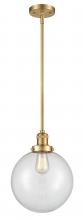 Innovations Lighting 201S-SG-G202-10-LED - Beacon - 1 Light - 10 inch - Satin Gold - Stem Hung - Mini Pendant