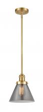 Innovations Lighting 201S-SG-G43 - Cone - 1 Light - 8 inch - Satin Gold - Stem Hung - Mini Pendant