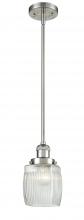 Innovations Lighting 201S-SN-G302-LED - Colton - 1 Light - 6 inch - Brushed Satin Nickel - Stem Hung - Mini Pendant