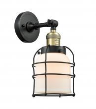 Innovations Lighting 203-BAB-G51-CE-LED - Bell Cage - 1 Light - 6 inch - Black Antique Brass - Sconce