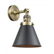 Innovations Lighting 203SW-AB-M13-BK - Appalachian - 1 Light - 8 inch - Antique Brass - Sconce