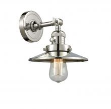 Innovations Lighting 203SW-PN-M1 - Railroad - 1 Light - 8 inch - Polished Nickel - Sconce