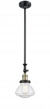 Innovations Lighting 206-BAB-G324-LED - Olean - 1 Light - 7 inch - Black Antique Brass - Stem Hung - Mini Pendant