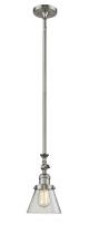 Innovations Lighting 206-SN-G62 - Cone - 1 Light - 6 inch - Brushed Satin Nickel - Stem Hung - Mini Pendant