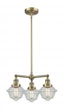 Innovations Lighting 207-AB-G534-LED - Oxford - 3 Light - 20 inch - Antique Brass - Stem Hung - Chandelier