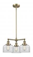 Innovations Lighting 207-AB-G72-LED - Bell - 3 Light - 22 inch - Antique Brass - Stem Hung - Chandelier