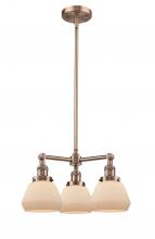 Innovations Lighting 207-AC-G171 - Fulton - 3 Light - 22 inch - Antique Copper - Stem Hung - Chandelier