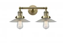 Innovations Lighting 208-AB-G2 - Halophane - 2 Light - 18 inch - Antique Brass - Bath Vanity Light