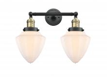 Innovations Lighting 208-BAB-G661-7 - Bullet - 2 Light - 18 inch - Black Antique Brass - Bath Vanity Light