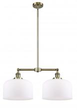 Innovations Lighting 209-AB-G71-L - Bell - 2 Light - 21 inch - Antique Brass - Stem Hung - Island Light