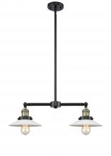 Innovations Lighting 209-BAB-G1 - Halophane - 2 Light - 21 inch - Black Antique Brass - Stem Hung - Island Light