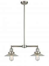 Innovations Lighting 209-SN-G2 - Halophane - 2 Light - 21 inch - Brushed Satin Nickel - Stem Hung - Island Light