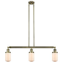 Innovations Lighting 213-AB-G311 - Dover - 3 Light - 37 inch - Antique Brass - Stem Hung - Island Light