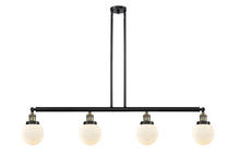 Innovations Lighting 214-BAB-G201-6 - Beacon - 4 Light - 51 inch - Black Antique Brass - Stem Hung - Island Light