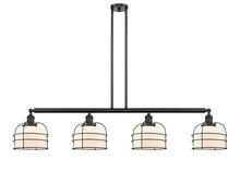 Innovations Lighting 214-BK-G71-CE - Bell Cage - 4 Light - 53 inch - Matte Black - Stem Hung - Island Light