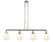 Innovations Lighting 214-PN-G201-8-LED - Beacon - 4 Light - 53 inch - Polished Nickel - Stem Hung - Island Light