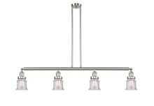 Innovations Lighting 214-SN-G184S-LED - Canton - 4 Light - 51 inch - Brushed Satin Nickel - Stem Hung - Island Light