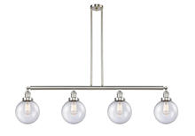 Innovations Lighting 214-SN-G204-8-LED - Beacon - 4 Light - 53 inch - Brushed Satin Nickel - Stem Hung - Island Light