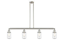 Innovations Lighting 214-SN-G314-LED - Dover - 4 Light - 49 inch - Brushed Satin Nickel - Stem Hung - Island Light