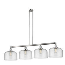 Innovations Lighting 214-SN-G74-L-LED - Bell - 4 Light - 54 inch - Brushed Satin Nickel - Stem Hung - Island Light