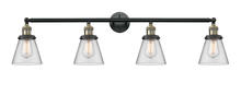 Innovations Lighting 215-BAB-G62 - Cone - 4 Light - 42 inch - Black Antique Brass - Bath Vanity Light