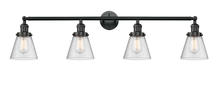 Innovations Lighting 215-BK-G64 - Cone - 4 Light - 42 inch - Matte Black - Bath Vanity Light