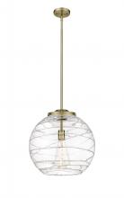 Innovations Lighting 221-1S-AB-G1213-16 - Athens Deco Swirl - 1 Light - 16 inch - Antique Brass - Cord hung - Pendant