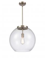 Innovations Lighting 221-1S-SN-G124-16-LED - Athens - 1 Light - 16 inch - Brushed Satin Nickel - Stem Hung - Pendant