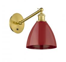 Innovations Lighting 317-1W-SG-MBD-75-RD - Plymouth - 1 Light - 8 inch - Satin Gold - Adjustable Sconce