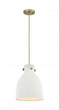 Innovations Lighting 410-1PM-BB-M412-10W - Newton Bell - 1 Light - 10 inch - Brushed Brass - Cord hung - Pendant