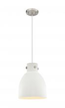 Innovations Lighting 410-1PM-SN-M412-10W - Newton Bell - 1 Light - 10 inch - Satin Nickel - Cord hung - Pendant