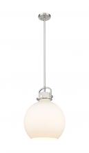 Innovations Lighting 410-1SL-SN-G410-14WH - Newton Sphere - 1 Light - 14 inch - Satin Nickel - Pendant