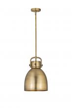 Innovations Lighting 410-1SM-BB-M412-10BB - Newton Bell - 1 Light - 10 inch - Brushed Brass - Mini Pendant