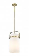 Innovations Lighting 413-1SM-CB-G413-1S-8WH - Pilaster - 1 Light - 8 inch Glass - Champagne Bronze- Pendant