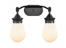 Innovations Lighting 414-2W-BK-G4141-6 - Genesis - 2 Light - 18 inch - Matte Black - Bath Vanity Light