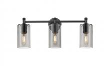 Innovations Lighting 434-3W-BK-G434-7SM - Crown Point - 3 Light - 24 inch - Matte Black - Bath Vanity Light