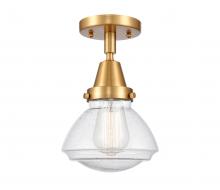 Innovations Lighting 447-1C-SG-G324 - Olean - 1 Light - 7 inch - Satin Gold - Flush Mount