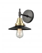 Innovations Lighting 447-1W-BAB-M6-BK-LED - Railroad - 1 Light - 8 inch - Black Antique Brass - Sconce